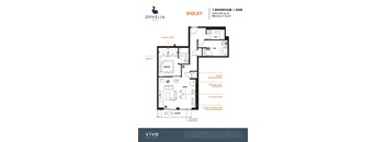 Violet Floor Plan at Ophelia on Queen Apartments, Kitchener, ON