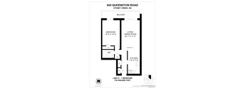 A floor plan for a home at 945 Queenston Road.
