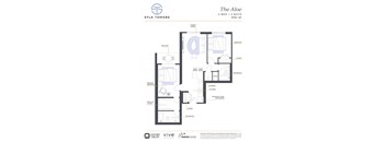 Aloe Floor Plan at Sylk Towers, Kitchener, ON