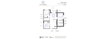 Jade Floor Plan at Sylk Towers, Kitchener Ontario
