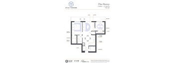 Peony Floor Plan at Sylk Towers, Kitchener, ON N2A 1B1