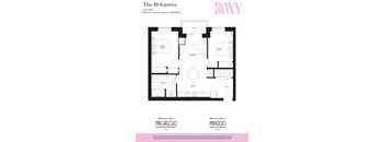 The Britania Floorplan at Roxy Apartments, Hamilton, Ontario