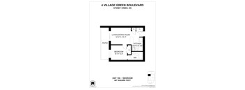A floor plan for a 4 Village Green Boulevard apartment.