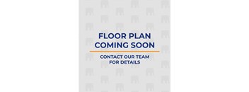 A sign indicating that a floor plan is coming soon and to contact the team for details.