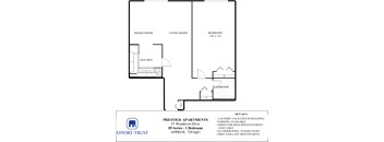 A floor plan for a 55 Wendover Drive apartment shows a living room, dining room, bedroom, kitchen, and washroom.
