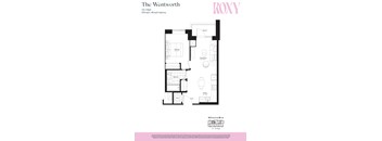 The Wentworth Floorplan at Roxy Apartments, Hamilton, ON