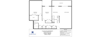 A floor plan for a 50 King Street East apartment.