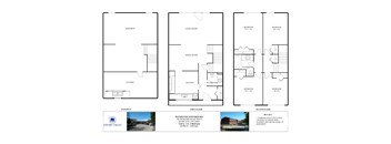 A floor plan for a house with a basement, first and second floor, and a laundry room.