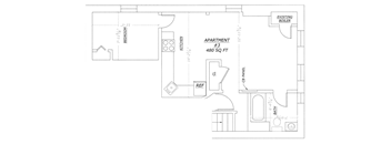 A floor plan of apartment #3 shows a 7'11" x 11' bedroom, a 14' x 14' kitchen, and a 12' x 14' living room.