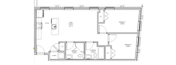 A floor plan of a house with labeled rooms and dimensions.