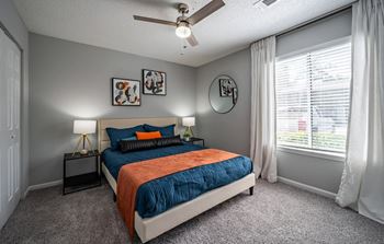 Bedroom With Ceiling Fan at Spalding Vue, Georgia