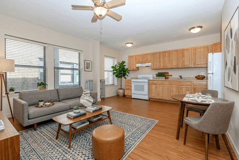 Living Room at Sheridan Park, Chicago, IL