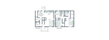 Four Bedroom Floorplan at Poplar Place Apartments, Springfield