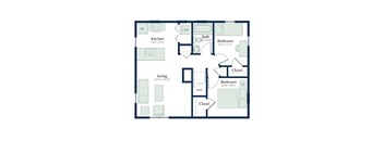 Two Bedroom-Large Floorplan at Poplar Place Apartments, Springfield, IL