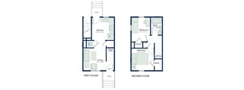 Two Bedroom-Small Floorplan at Poplar Place Apartments, Springfield, 62703