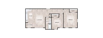 Two Bedroom Floorplan at Sheridan Park, Chicago