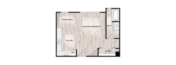 Studio Floorplan at Sheridan Park, Illinois 60640