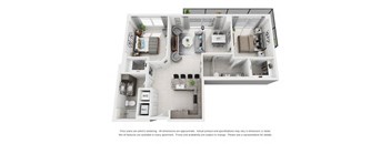 1B2 Floor Plan at Palma, Doral, Florida
