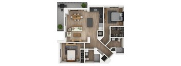 B34 Floor Plan at Palma, Doral, 33166