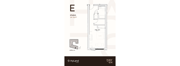 Studio 1  Bath   390-to393 Sq. Ft. E Type Floor Plan at Haven, Vancouver