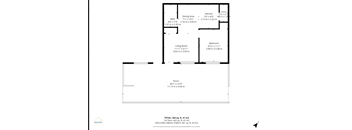 A floor plan of a house with a total area of 435 square feet.