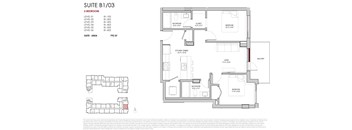 A floor plan for a 2 bedroom apartment is shown with a detailed description of each room.
