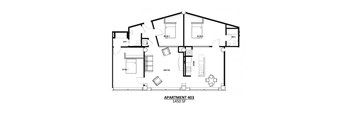 A black and white floor plan of apartment 403 with a total area of 1450 square feet.