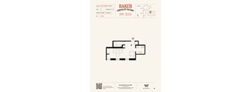 A floor plan for Baker Chocolate Factory on Adams Street.