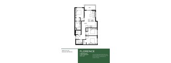 A floor plan of a 3 bedroom apartment with 2 bathrooms.