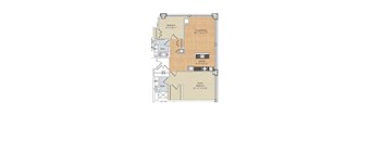 2 Bedroom, 2 Bath Floor Plan at 66 Main, Yonkers New York
