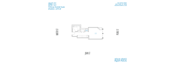 A floor plan for a studio apartment at 180 Water Street in New York.