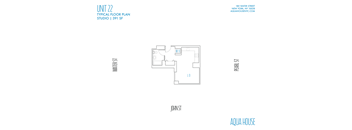 A floor plan for a studio apartment at 180 Water Street in New York.