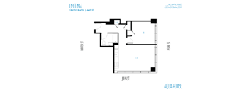 A floor plan for an apartment at 180 Water Street in New York.