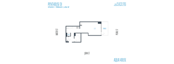 A floor plan for Penthouse 01 at Aqua House in New York.