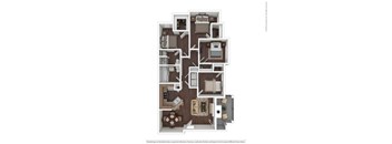 A floor plan of a house with a kitchen, living room, and bedrooms.