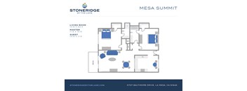 A floor plan for a Mesa Summit property by Stoneridge by the Lake.