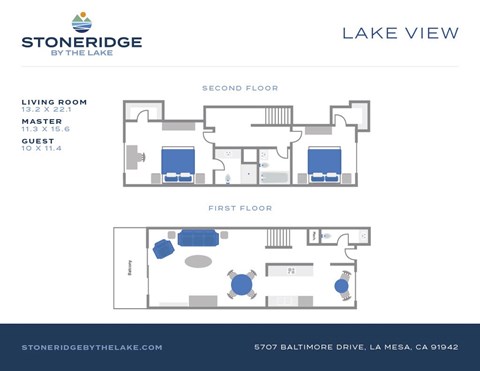 A floor plan for a property called Stoneridge by the Lake.