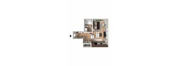A series of images showing a room with a couch, a bed, a table, and a window.