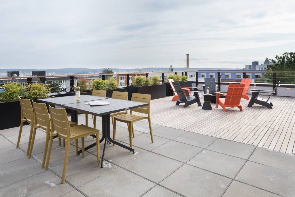 Rooftop Decks at Metro Line Flats, Washington