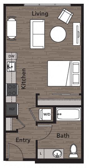 1 bed 1 bath at Kirkland Crossing Apartments, Washington, 98033