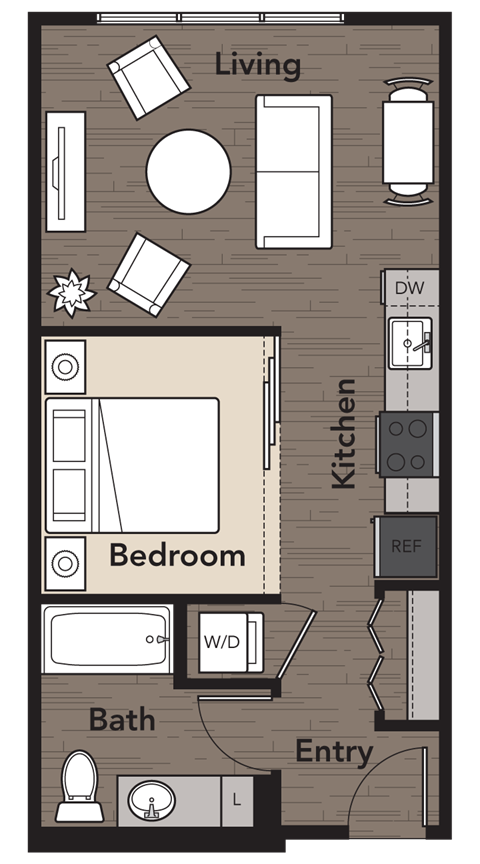 1 bedroom 1 bath at Kirkland Crossing Apartments, Washington, 98033