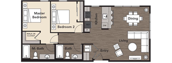 3 bed 2 bath F at Kirkland Crossing Apartments, Washington, 98033