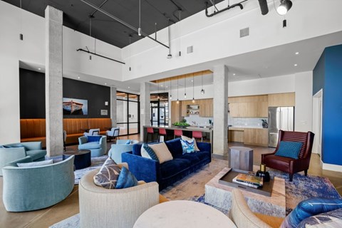 Clubhouse with Catering Kitchen at Riverfront Everett Apartments