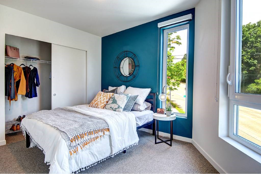 Comfortable Bedroom at Metro Line Flats, Seattle, Washington