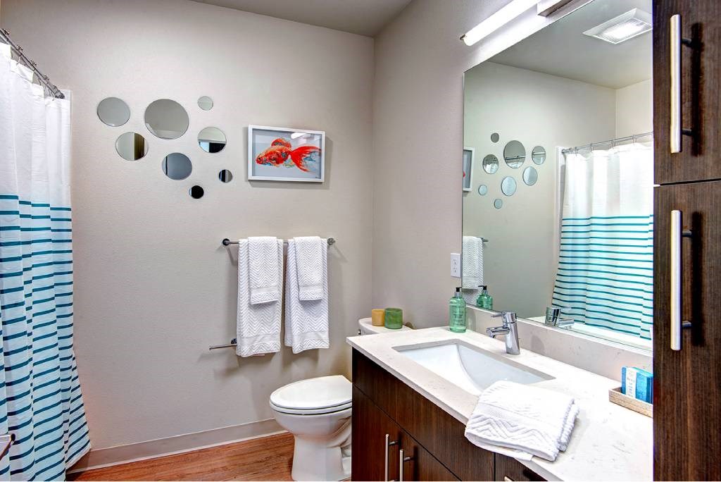 Vanity Lights at Metro Line Flats, Seattle, Washington