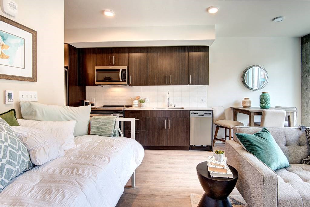 Studio Kitchen at Metro Line Flats, Washington