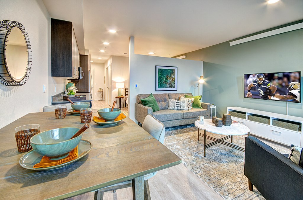 Dining And Living Area at Upton Flats, Seattle, Washington