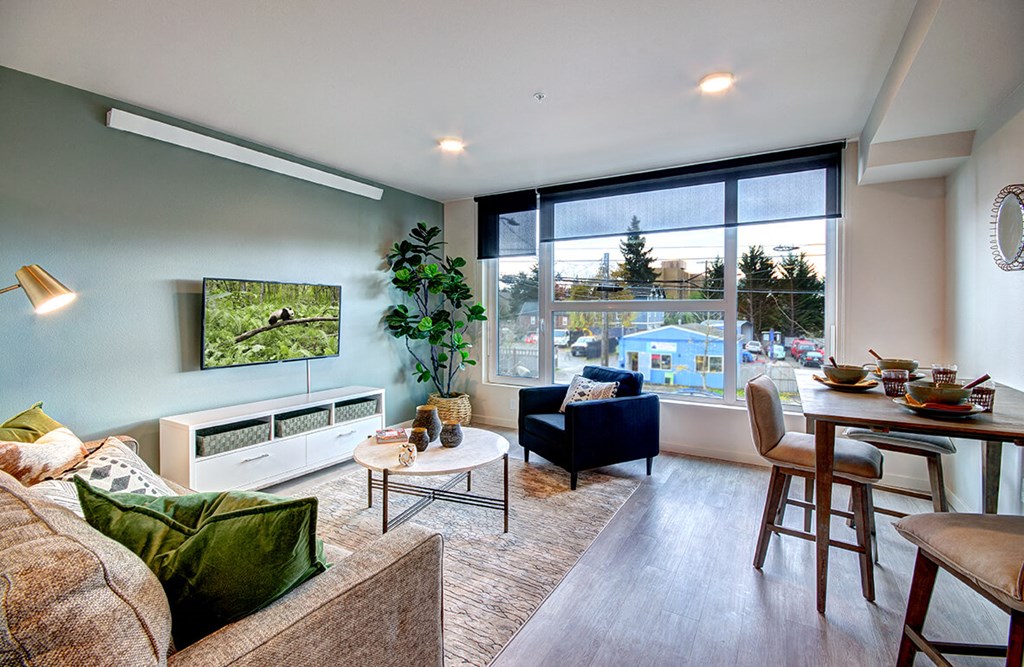 Spacious Living Area at Upton Flats, Washington, 98126