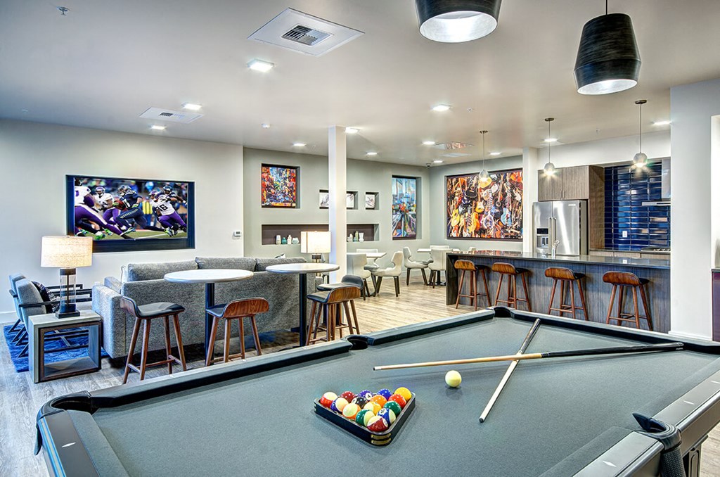 Billiards Table at Upton Flats, Seattle, 98126