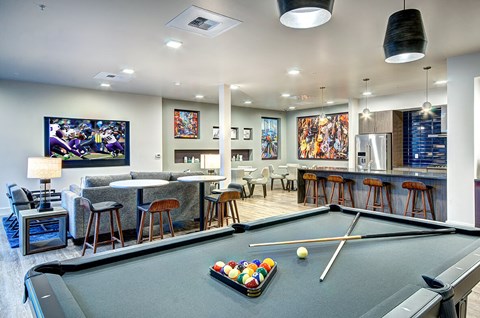 Billiards Table at Upton Flats, Seattle, 98126